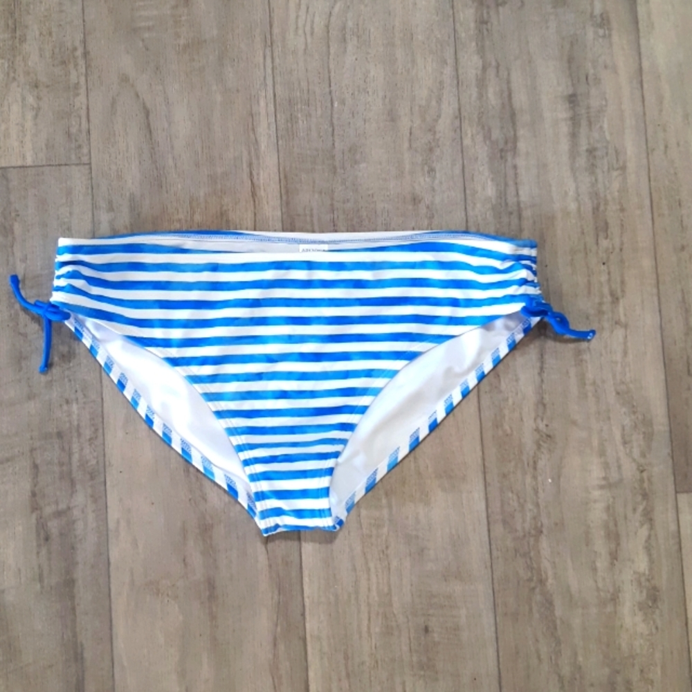 Womens Bikini bottoms blue white striped plus size XXL ARIZONA JEAN CO b37